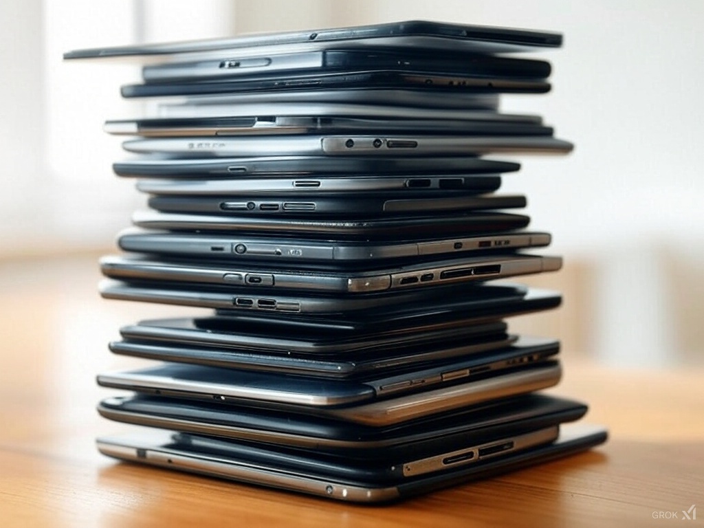 Stack of Phones & Tablets