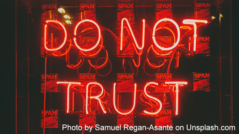 do not trust spam